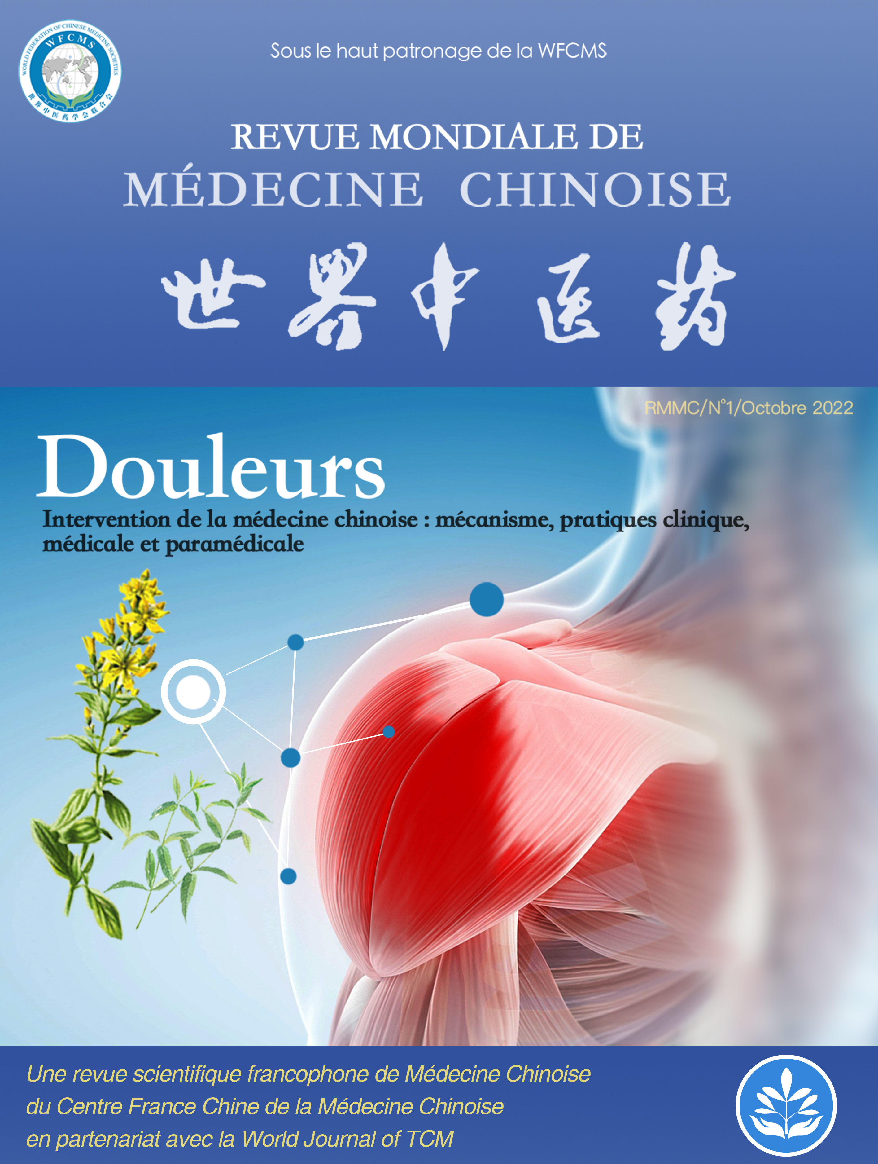 Couverture de la revue, avec le thème "Douleurs"